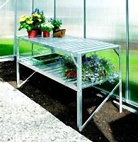 AL regál VITAVIA 120x52 cm dvoupolicový stříbrný LG13