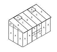 Náhradní prosklení pro skleník VITAVIA IDA 7800 PC 6 mm LG3086