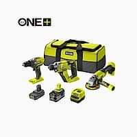 Ryobi RCK183C-242S - sada nářadí ONE+ (R18DD3 + R18AG + R18SDS + 1x 4Ah + 1x 2Ah baterie + nabíječka)